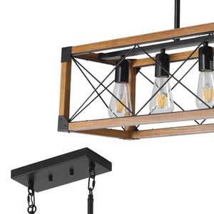 HomeRoots Brown Five-Light Metal Chandelier with Adjustable Shades for Elegant Illumination in Any Room 568140