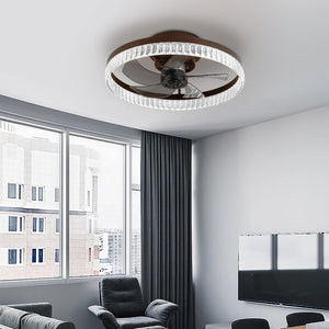 HomeRoots Brown Smart-Enabled Semi-Flush Chandelier – Elegant, Versatile Lighting with Adjustable Levels & Warm Glow 568141