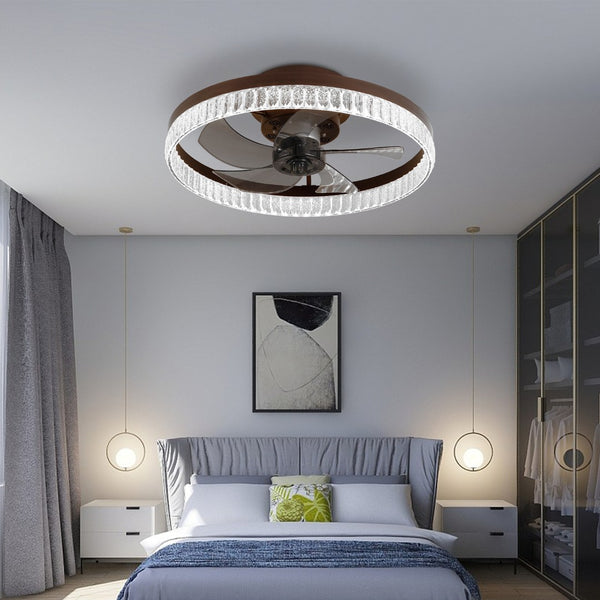HomeRoots Brown Smart-Enabled Semi-Flush Chandelier – Elegant, Versatile Lighting with Adjustable Levels & Warm Glow 568141