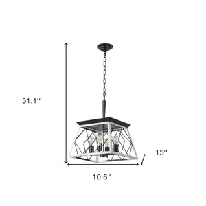 HomeRoots White Four-Light Metal Chandelier with Adjustable White Shades for Timeless Elegance & Warm Glow 568143