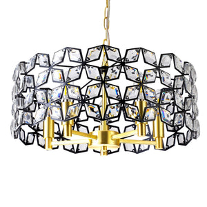 HomeRoots Clear Five-Light Crystal Chandelier - Elegant Illumination for Entryways, Dining Rooms & More! 568144