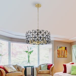 HomeRoots Clear Five-Light Crystal Chandelier - Elegant Illumination for Entryways, Dining Rooms & More! 568144