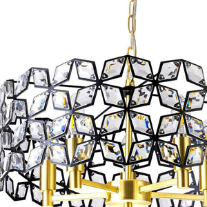 HomeRoots Clear Five-Light Crystal Chandelier - Elegant Illumination for Entryways, Dining Rooms & More! 568144