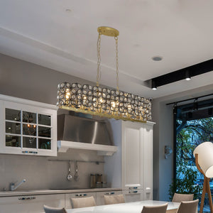 HomeRoots Clear Crystal Chandelier Ceiling Light - Elegant Three-Tier Design for Home Décor & Ambient Illumination 568145