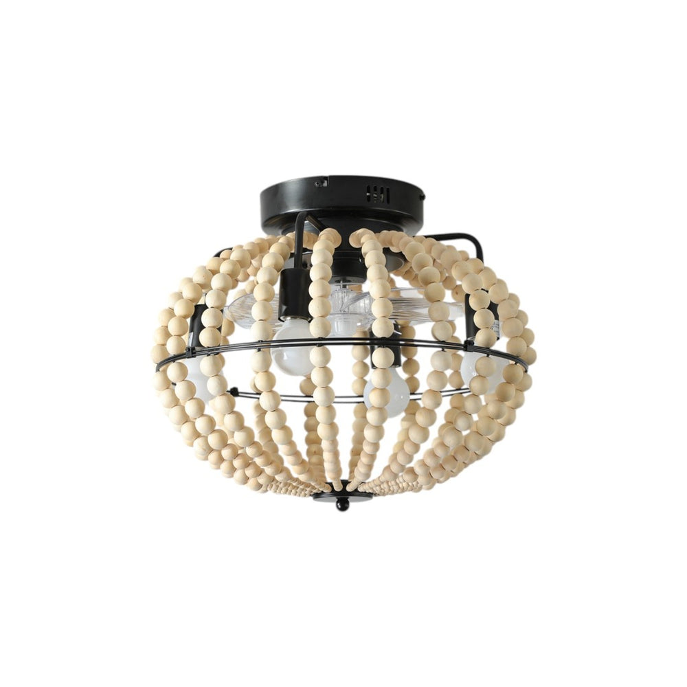 HomeRoots White Semi-Flush Chandelier with Smart Features, Adjustable Brightness, and Elegant White Shades 568147