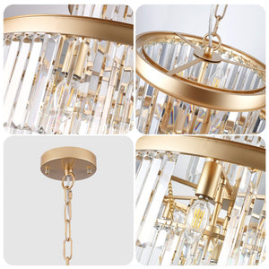 HomeRoots Gold Multi-Light Chandelier with Adjustable Hanging Length and Elegant Gold Shades for Any Room 568150