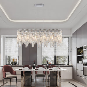 HomeRoots Silver Metal Chandelier Ceiling Light – Elegant Tiered Design for Entryways, Dining Rooms & More! 568153
