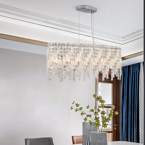 HomeRoots Silver Metal Chandelier Ceiling Light – Elegant Tiered Design for Entryways, Dining Rooms & More! 568153