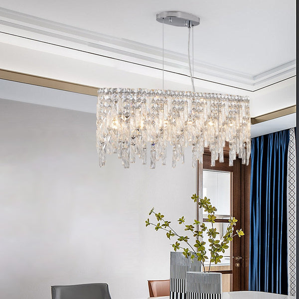 HomeRoots Silver Metal Chandelier Ceiling Light – Elegant Tiered Design for Entryways, Dining Rooms & More! 568153