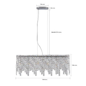 HomeRoots Silver Metal Chandelier Ceiling Light – Elegant Tiered Design for Entryways, Dining Rooms & More! 568153