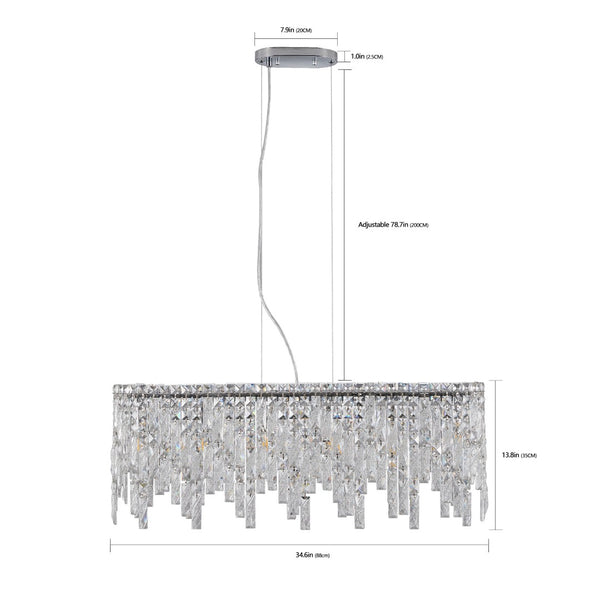 HomeRoots Silver Metal Chandelier Ceiling Light – Elegant Tiered Design for Entryways, Dining Rooms & More! 568153