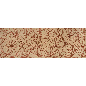 Homeroots 6' Beige And Bronze Floral Washable Non Skid Area Rug With Uv Protection  Synthetic 568158