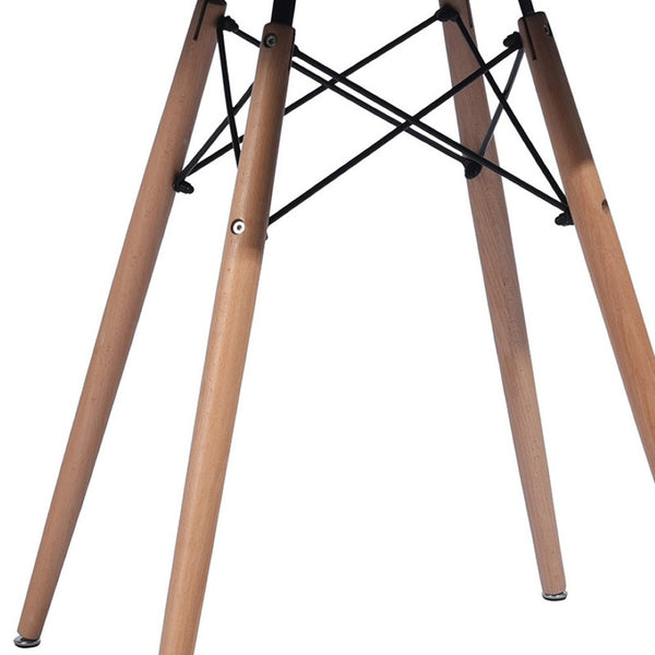 HomeRoots 32" Stylish Black and Natural Wood Round Dining Table - Compact, Versatile, Easy Assembly, Modern Design 568198