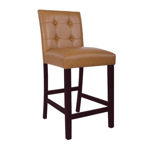 English Elm Popa Tufted Faux Leather Counter Stools Set of 2 for Kitchen Island or Home Bar B056P416998