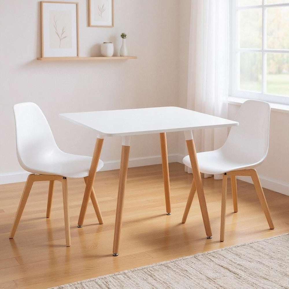 HomeRoots 32" Modern Two-Tone Square Dining Table with Solid Wood Base – Compact, Stylish, and Versatile! 568207