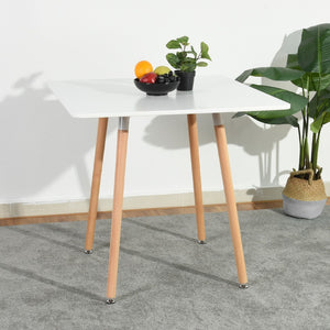 HomeRoots 32" Modern Two-Tone Square Dining Table with Solid Wood Base – Compact, Stylish, and Versatile! 568207
