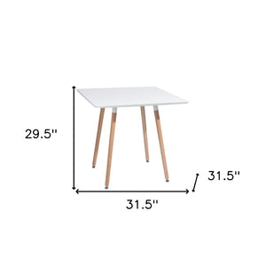 HomeRoots 32" Modern Two-Tone Square Dining Table with Solid Wood Base – Compact, Stylish, and Versatile! 568207