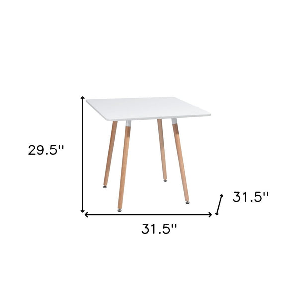 HomeRoots 32" Modern Two-Tone Square Dining Table with Solid Wood Base – Compact, Stylish, and Versatile! 568207