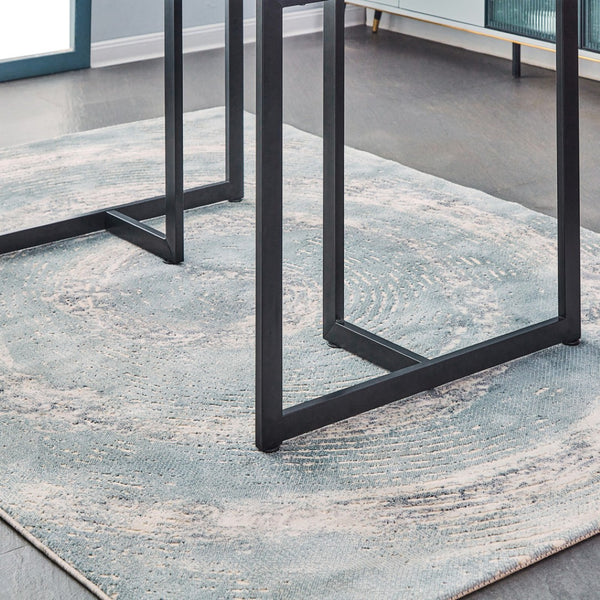 HomeRoots 47" Clear Glass Dining Table with Black Metal Base – Modern, Sleek Design for Stylish Spaces 568208