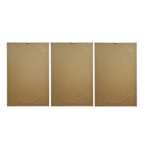 Homeroots Set Of Three Sapphire Abstract Gold Floater Frame Wall Art - Modern Canvas Trio For Stylish Décor  Canvas 568219