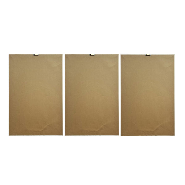 Homeroots Set Of Three Sapphire Abstract Gold Floater Frame Wall Art - Modern Canvas Trio For Stylish Décor  Canvas 568219