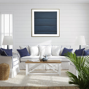 Homeroots Midnight Waves Gold Floater Frame Wall Art - Stylish Hand-painted Canvas For Trendy Decor 30"X30"  Canvas,Metal,Wood 568221