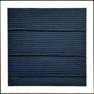 Homeroots Midnight Waves Gold Floater Frame Wall Art - Stylish Hand-painted Canvas For Trendy Decor 30"X30"  Canvas,Metal,Wood 568221