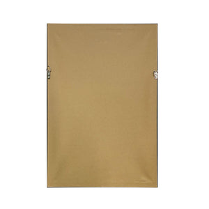 Homeroots Turquoise Modern Abstract Hand-painted Wall Art In Gold Floater Frame – Stylish Home Decor 36"X24"  Canvas,Metal,Wood 568223