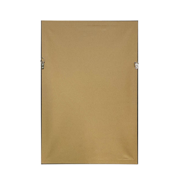 Homeroots Turquoise Modern Abstract Hand-painted Wall Art In Gold Floater Frame – Stylish Home Decor 36"X24"  Canvas,Metal,Wood 568223