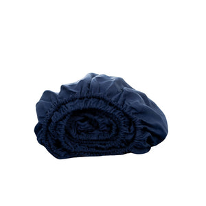 HomeRoots Navy Linen Fitted Sheet for California King - Soft, Breathable, Durable & Wrinkle-Resistant Comfort 568231