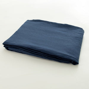 HomeRoots Navy Blue Linen King Fitted Sheet - Breathable, Durable & Soft for Luxurious Hotel Quality Comfort 568239