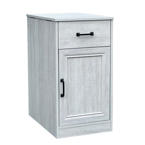 Homeroots 47" Light Gray Wood Writing Desk - Stylish And Functional Home Office Furniture With Hidden Storage   568263