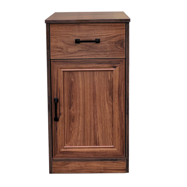 Homeroots 47" Walnut Wood Writing Desk - Stylish Versatile Design With Hidden Storage For Home Office & Living Room   568264