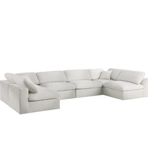 HomeRoots 65" Modular Beige Fabric Sofa with Sleek Black Legs - Stylish, Comfortable, and Versatile Design! 568273