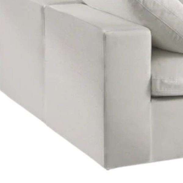 HomeRoots 65" Modular Beige Fabric Sofa with Sleek Black Legs - Stylish, Comfortable, and Versatile Design! 568273