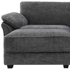 HomeRoots 55" Gray Fabric Modular Sofa – Sleek Armless Design with Black Legs for Modern Living Spaces 568278