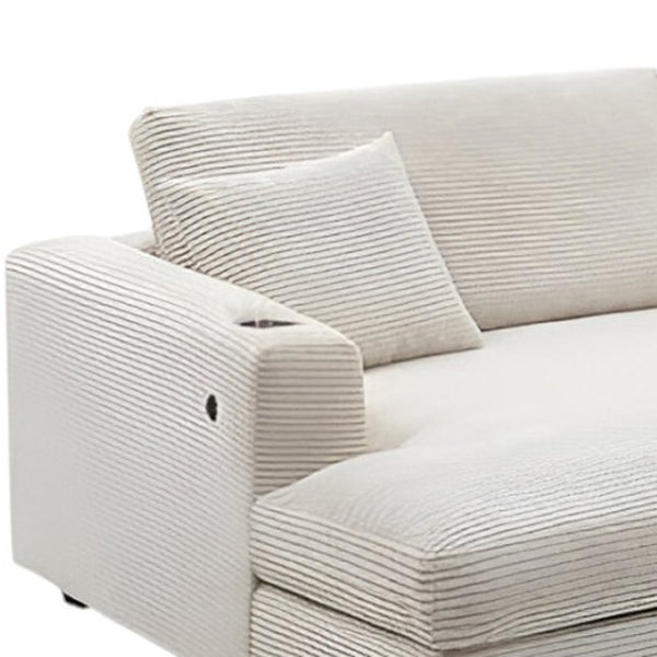 HomeRoots 54" Khaki Modular Sofa with Black Legs - Stylish Armless Design, Pocket-Spring Comfort & Versatility 568289