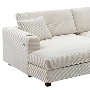 HomeRoots 54" Khaki Modular Sofa with Black Legs - Stylish Armless Design, Pocket-Spring Comfort & Versatility 568289