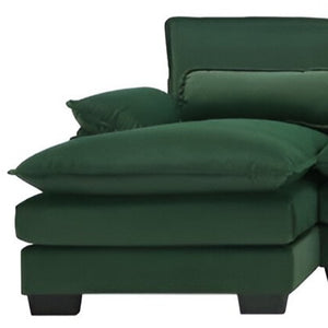 HomeRoots 55" Green Modular USB Sofa - Stylish Armless Design with Black Legs, Durable Comfort & Versatility 568295