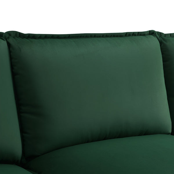 HomeRoots 55" Green Modular USB Sofa - Stylish Armless Design with Black Legs, Durable Comfort & Versatility 568295