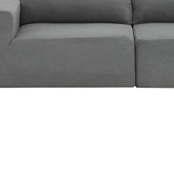 HomeRoots 116" Gray Fabric Modular Wood Sofa – Stylish, Spacious Seating for 5 with Durable Comfort & Flexibility 568296