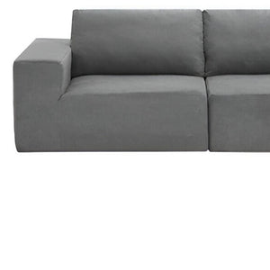 HomeRoots 116" Gray Fabric Modular Wood Sofa – Stylish, Spacious Seating for 5 with Durable Comfort & Flexibility 568296