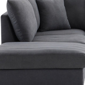 HomeRoots 79" Dark Gray Modular Sofa with Black Legs – Contemporary Comfort, Versatile Style & Easy Care 568301