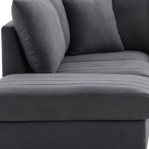 HomeRoots 79" Dark Gray Modular Sofa with Black Legs – Contemporary Comfort, Versatile Style & Easy Care 568301