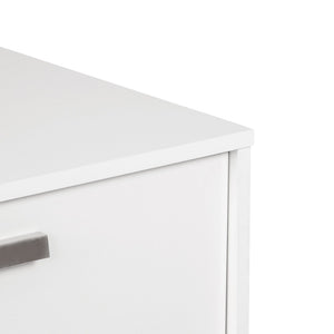 HomeRoots 30" Modern White Wood Filing Cabinet with Two Drawers for Stylish Home Office Storage Solutions 568311