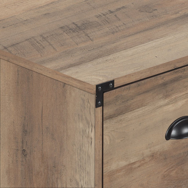 HomeRoots 30" Oak Wood Filing Cabinet with Two Spacious Drawers – Durable, Stylish Storage for Any Space 568312