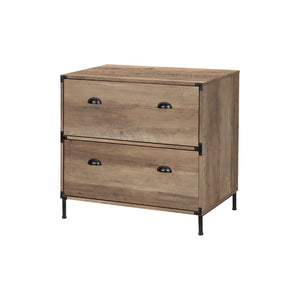 HomeRoots 30" Oak Wood Filing Cabinet with Two Spacious Drawers – Durable, Stylish Storage for Any Space 568312