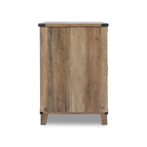 HomeRoots 30" Oak Wood Filing Cabinet with Two Drawers – Elegant Storage Solution for Home or Office Spaces 568321