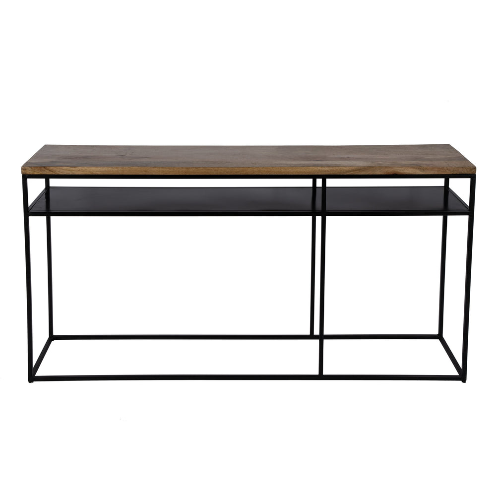 Butler Specialty Sutton Industrial-style Console Table With Spacious Storage Shelf - Modern Mango Wood & Iron Design Light Brown Iron,Mango Solids 5683330-butler