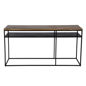 Butler Specialty Sutton Industrial-style Console Table With Spacious Storage Shelf - Modern Mango Wood & Iron Design Light Brown Iron,Mango Solids 5683330-butler
